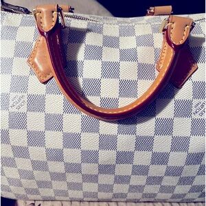 Authentic Louis Vuitton Speedy Bandouliere 30 Azur